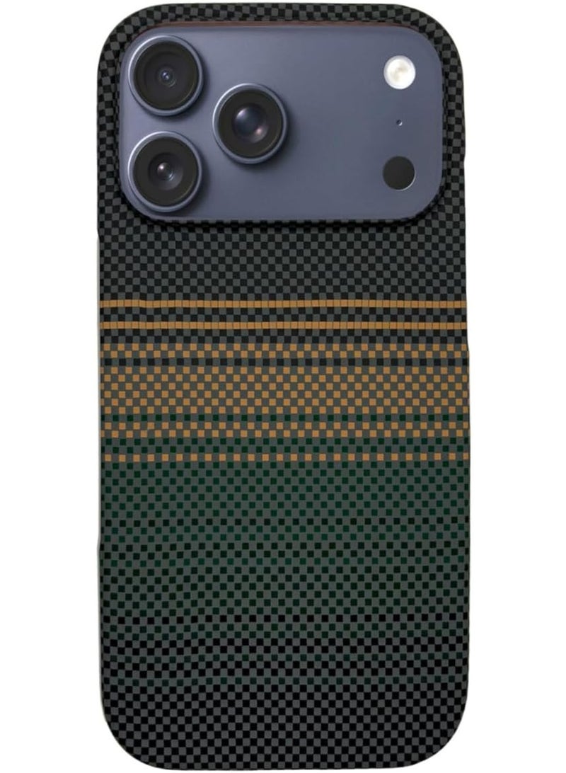 فوني Phoni Ultra Slim Magnetic Case for iPhone 17 Pro, Compatible with MagSafe, Thin Lightweight Matte Phone Case, Carbon Fiber Style Texture, Raised Camera Protection (Verdant Dusk – Green Carbon) - Image 3